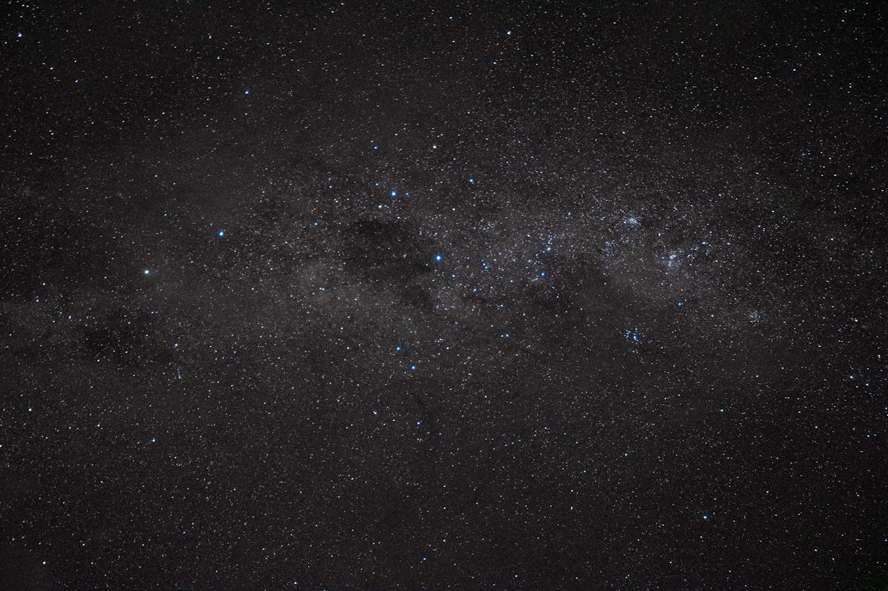 A clear view of the star-filled night sky featuring the Milky Way.